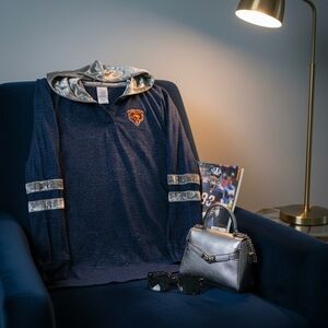 NFL Team Apparel Navy and Silver Hoodie